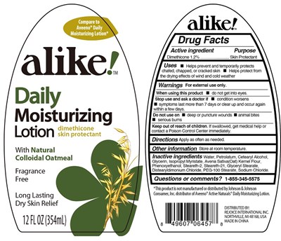 Label (Alike Daily Moisturizing Lotion With Oatmeal 12oz (1))